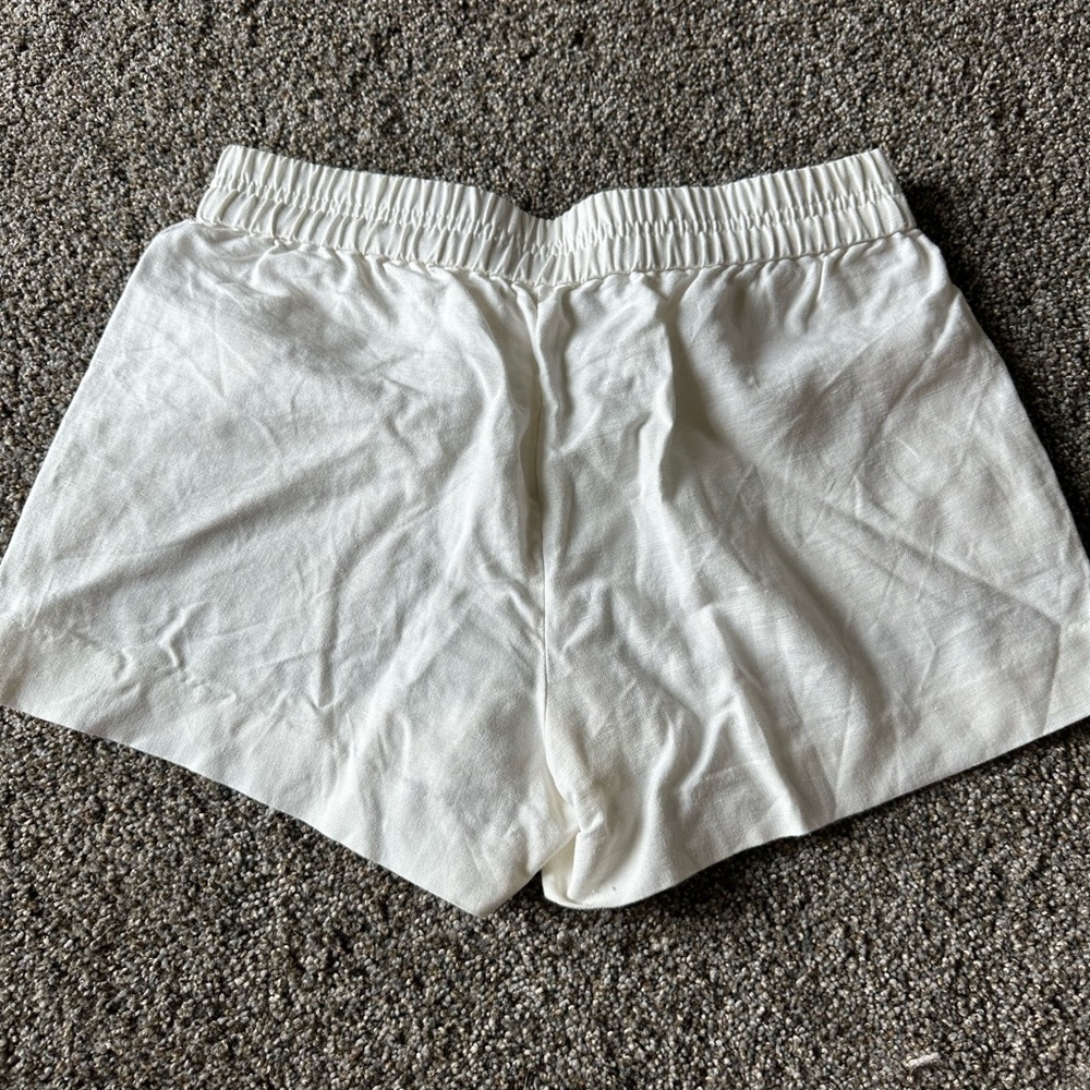 J Crew Stretch Waist Linen Shorts